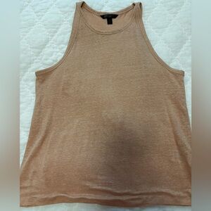 Women's Banana Republic pale peach linen tank top